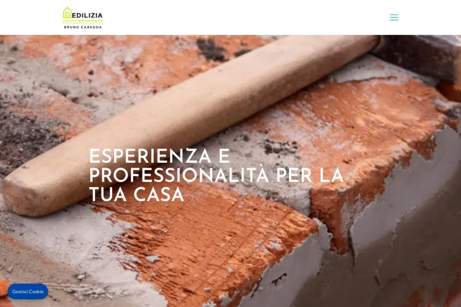 Il sito di Edilizia Bruno Caredda realizzato da Studio Up Web