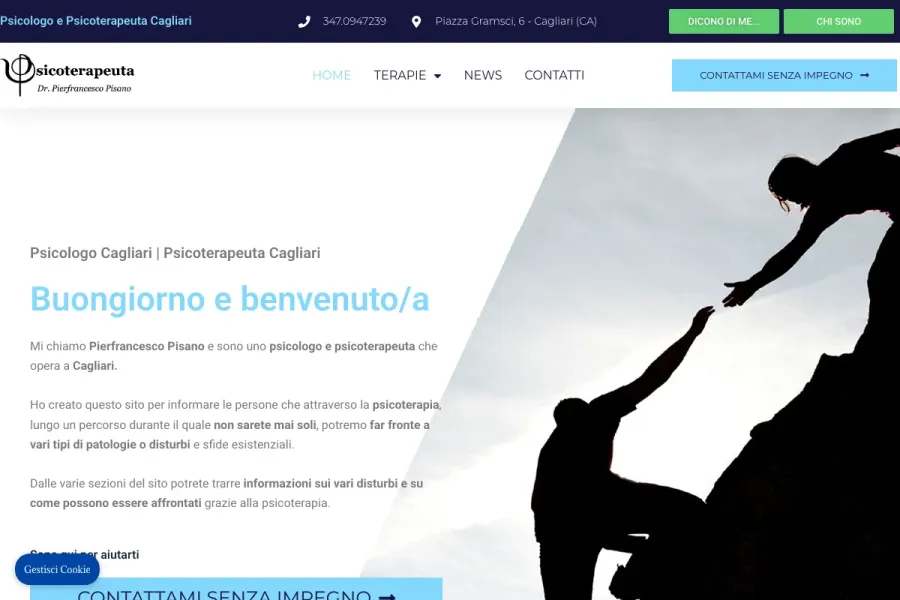 Il sito di Dott. Pierfrancesco Pisano realizzato da Studio Up Web