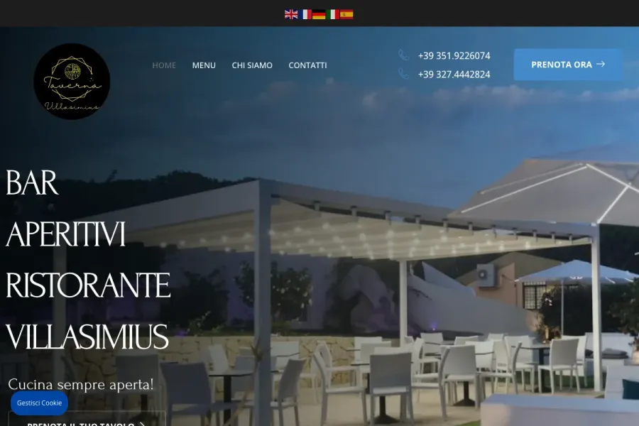 Il sito di Taverna del Riso realizzato da Studio Up Web